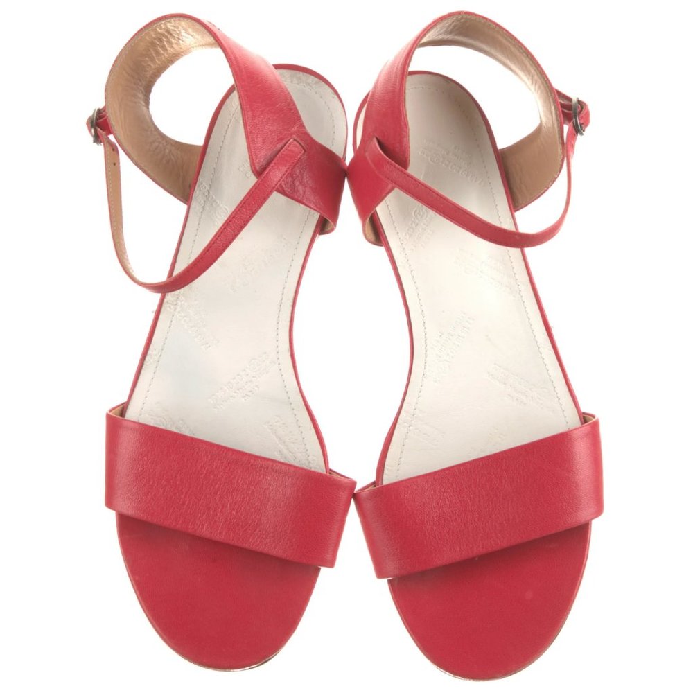 Maison Martin Margiela Red Leather Sandals 8.5 38.5